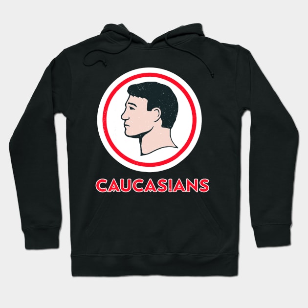 Caucasians Funny Vintage Caucasians Hoodie by masterpiecesai